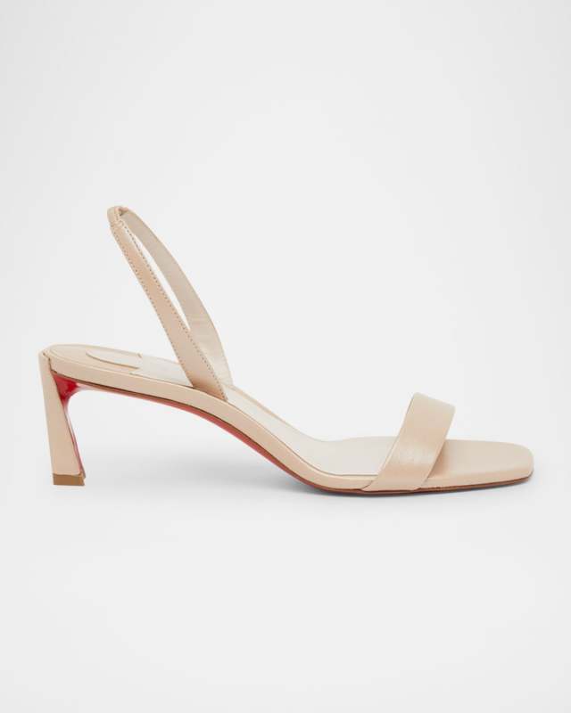 Condora Leather Red Sole Slingback Sandals